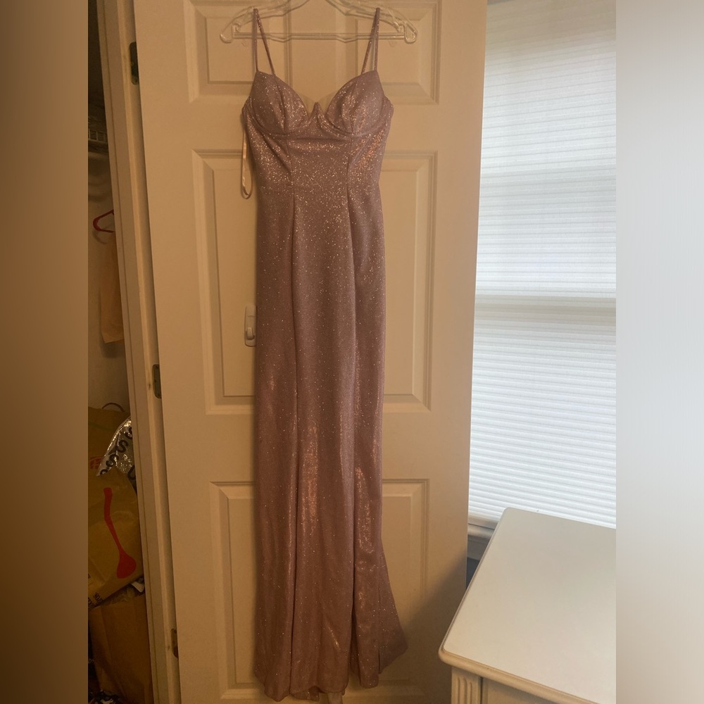Andrea & Leo A0999 dress rose pink size 2 sparkle NWT sweetheart prom dress - Picture 3 of 8